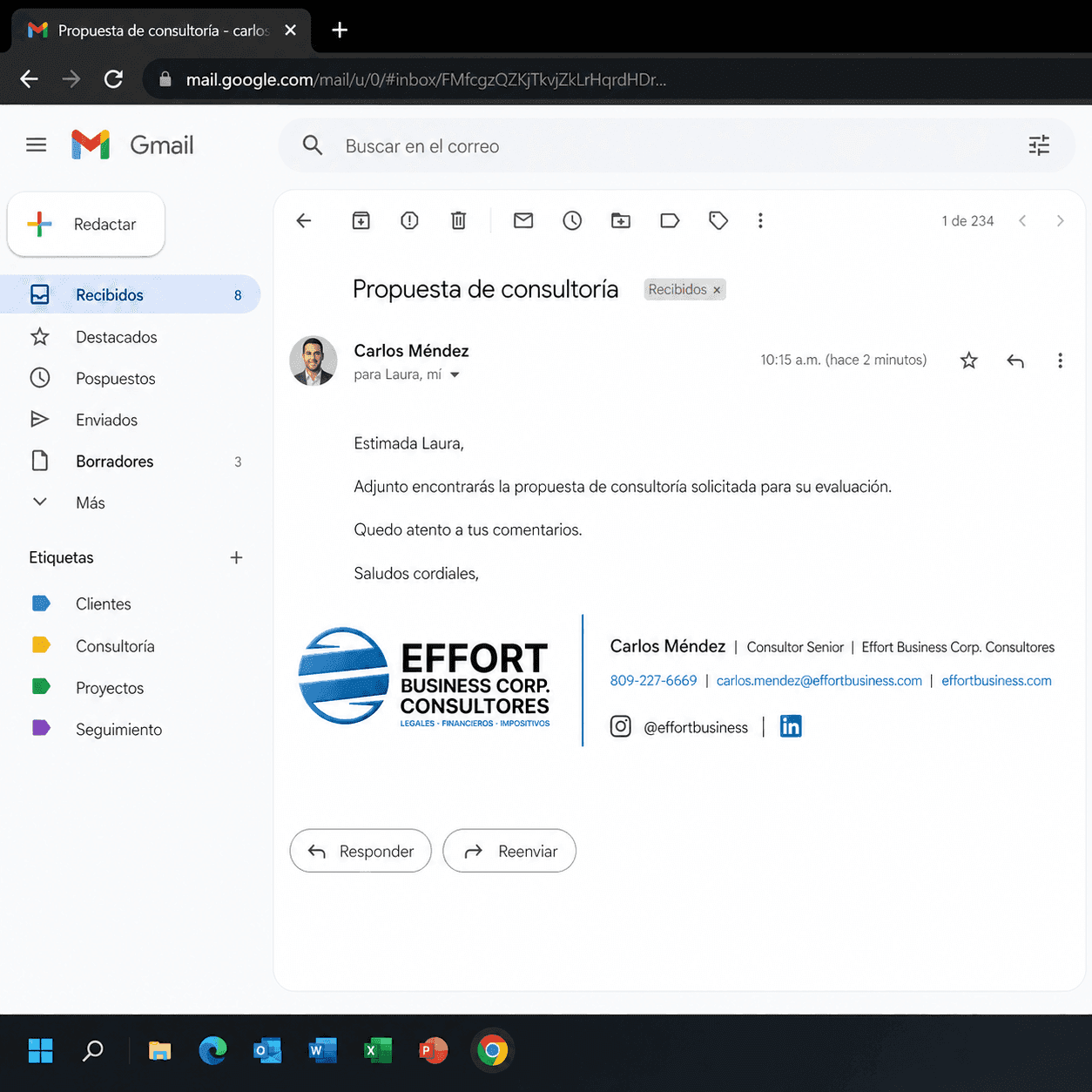 Firma de correo en Gmail