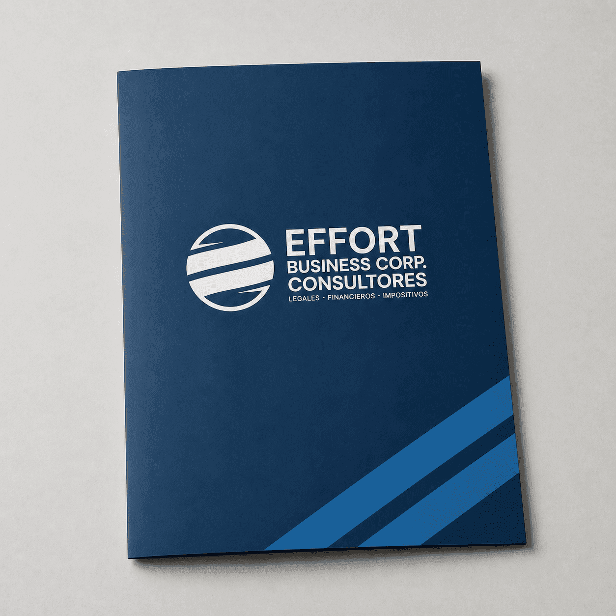 Folder corporativo azul
