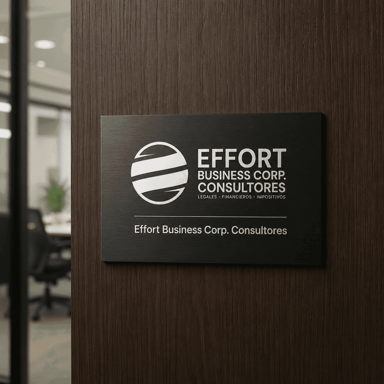 Placa institucional de pared
