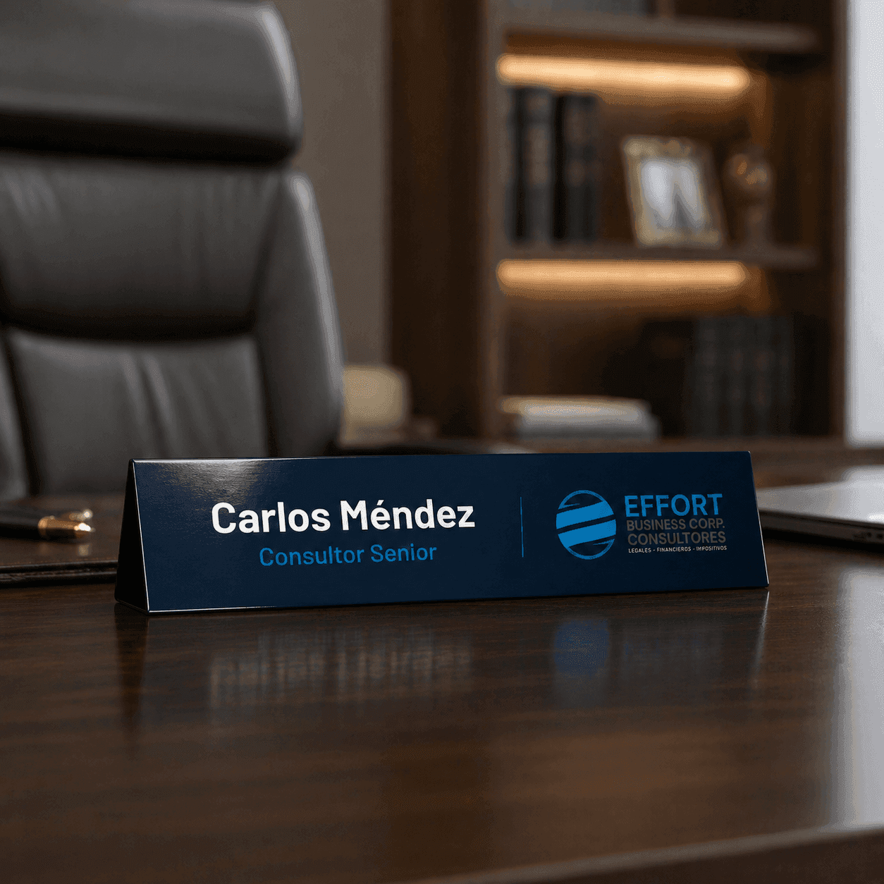 Placa de escritorio personalizada